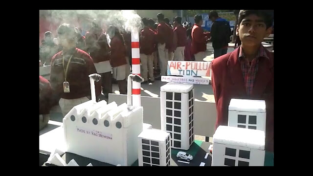 Exhibition Prayas 2018 DAV School Jhinkpani Air pollution model