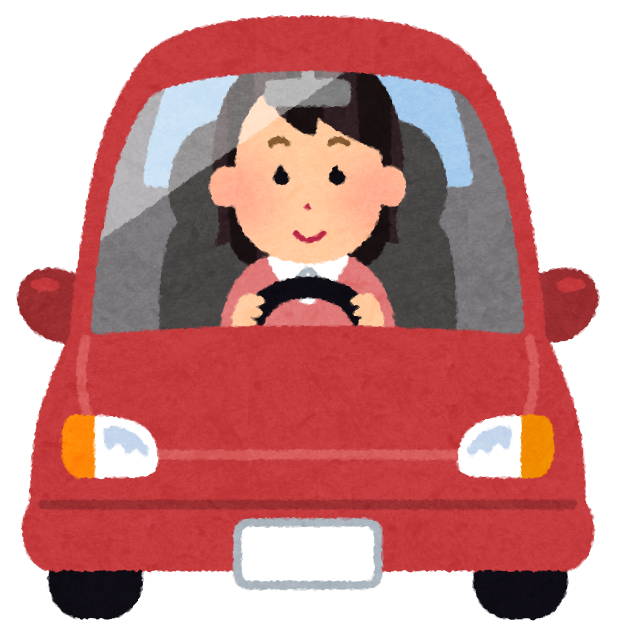 いろいろな表情の車を運転している女性のイラスト | かわいい ...