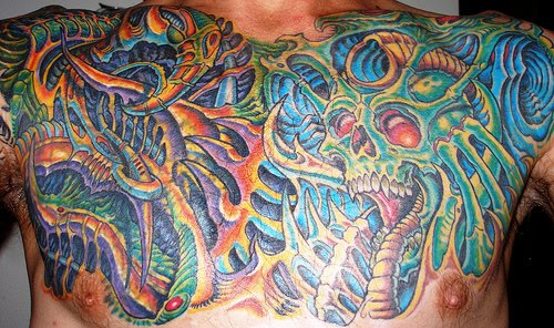 Biomechanical Tattoos Ideas And Pictures