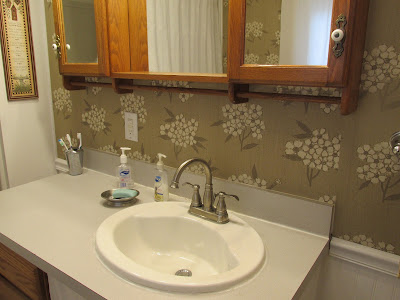 Bathroom makeover -by the sink and mirror