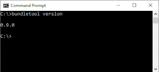cmd bundletool version