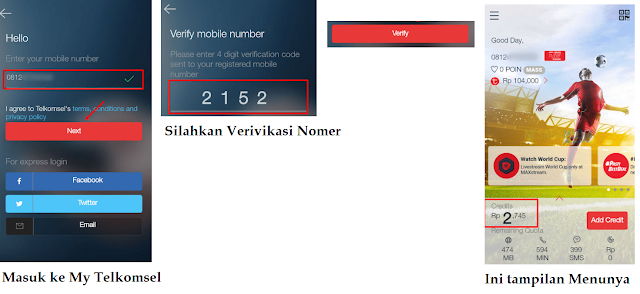 cara cek pulsa dengan my  telkomsel