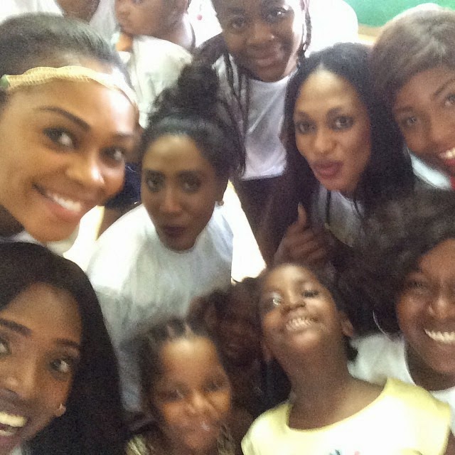 6 Annie Idibia & Daughter Marks Her 30th Bday At Charity Home [See Photos]
