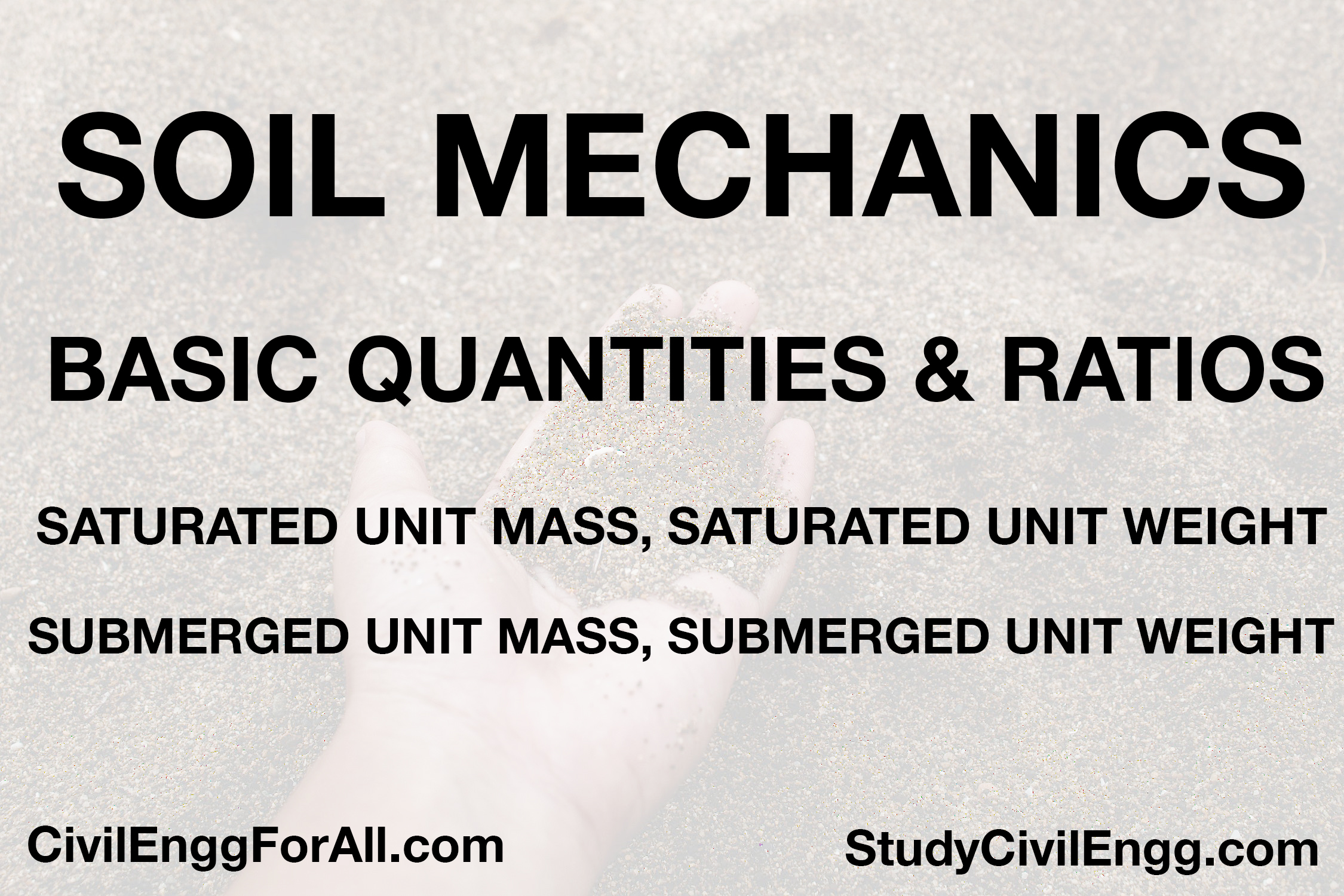 Basic Quantities in Soil Mechanics - StudyCivilEngg
