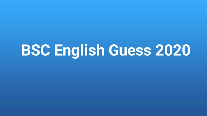 BSc English Guess Papers 2020 II PUnjab University BSc English Guess 2020