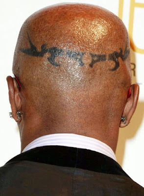 Jamie Foxx Head Tattoo