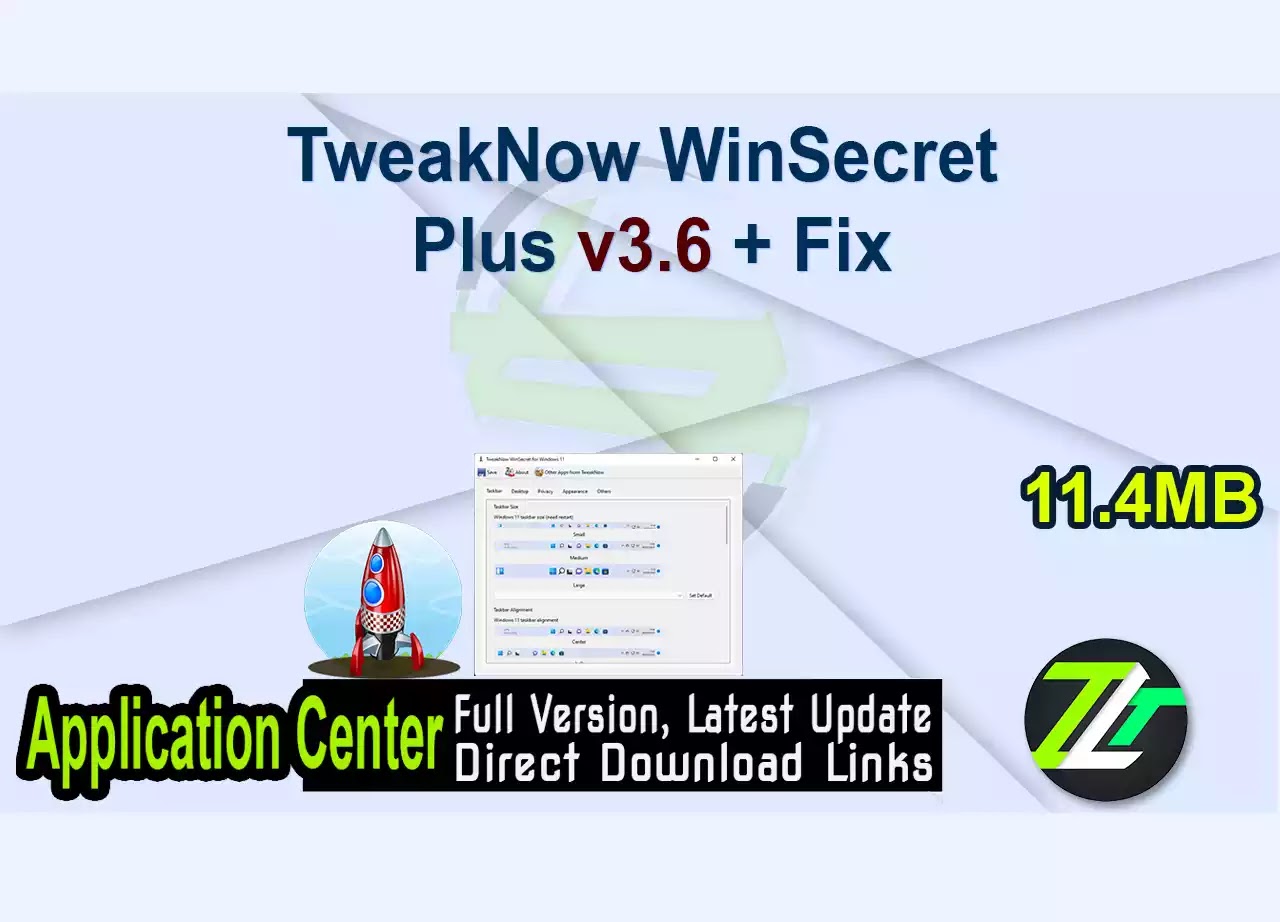 TweakNow WinSecret Plus v3.6 + Fix