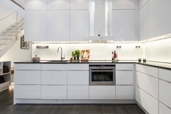 Desain dapur hitam putih minimalis modern  Info Desain 
