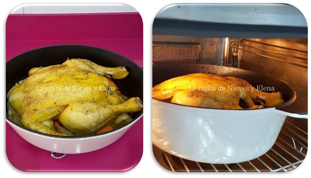 Paso a paso Pollo asado en cocotte