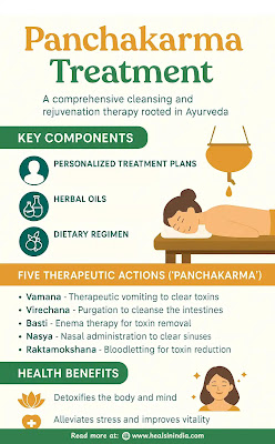 Infographic guide to Panchakarma treatment in Kerala – 5-step Ayurvedic detox process explained