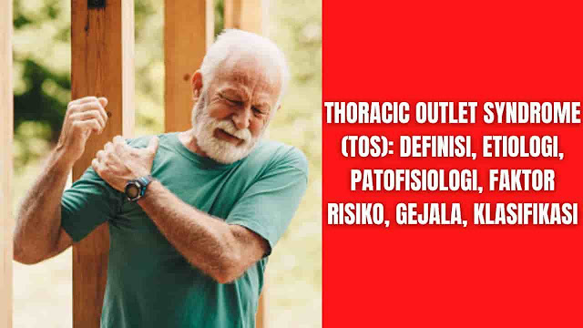 Thoracic Outlet Syndrome (TOS): Definisi, Etiologi, Patofisiologi, Faktor Risiko, Gejala, Klasifikasi Definisi Sindrom outlet toraks (TOS(Thoracic Outlet Syndrome)) adalah diagnosis nonspesifik yang mewakili banyak kondisi yang melibatkan kompresi struktur neurovaskular yang melewati outlet toraks. TOS pertama kali dilaporkan oleh Rogers pada tahun 1949 dan lebih tepatnya ditandai oleh Rob dan Standeven pada tahun 1958. Wilbourne menyarankan lima jenis TOS yang berbeda; varian vena, arteri, traumatis, neurogenik sejati, dan neurogenik yang disengketakan.  Tulang rusuk pertama, otot skalenus, dan klavikula terdiri dari outlet toraks. Pasien datang dengan berbagai gejala, dari keluhan ringan hingga manifestasi yang melemahkan. Pencitraan otot dan pembuluh darah dapat membantu mengidentifikasi kondisi ini. Studi elektrodiagnostik juga dapat berguna jika kondisi ini berasal dari neurologis. Baik metode perawatan non-bedah maupun pembedahan menjadi pilihan bagi pasien dalam mengelola kondisi ini. Pasien yang dirawat dengan tepat umumnya cukup baik, dengan sebagian besar gejalanya sembuh total.    Etiologi Sindrom outlet toraks (TOS) bermanifestasi ketika tekanan di outlet toraks meningkat ke titik yang menimpa pembuluh darah atau saraf. Tekanan-tekanan ini dapat diakibatkan oleh beberapa kelainan anatomi, seperti tulang rusuk toraks atau lesi yang menempati ruang, termasuk tumor atau kista. Pita otot berserat dari penggunaan berlebihan, atau pada atlet berotot, dapat menyebabkan peningkatan tekanan pada individu yang secara anatomis normal. Trauma masa lalu dan posisi leher, penjelasan yang relatif sederhana, dianggap sebagai salah satu penyebab utama gejala TOS.  Penyebab sekunder juga dapat mengakibatkan TOS pada pasien. Jika pasien memiliki kekurangan otot trapezius, dapat menyebabkan bahu tertekan, yang dapat menyebabkan outlet berkurang, sehingga meningkatkan tekanan. Penyebab sekunder lainnya adalah fraktur klavikula, yang juga dapat mengakibatkan depresi bahu, menyebabkan mekanisme yang sama seperti yang dijelaskan sebelumnya.    Patofisiologi Penyebab sindrom outlet toraks (TOS), secara konseptual, sangat mudah. Ini bermanifestasi karena kompresi berbagai struktur di outlet toraks. Kelainan anatomi kemungkinan penyebab peningkatan tekanan di wilayah ini. Tulang rusuk serviks, tulang rusuk ekstra yang biasanya muncul dari vertebra serviks ketujuh, adalah salah satu penyebab paling umum untuk sindrom outlet toraks. Dalam review dari 47 operasi TOS neuro yang melibatkan tulang rusuk abnormal, 85% kasus melibatkan tulang rusuk leher. Trauma leher mendahului 80% dari total kasus neuro TOS, dan ini memimpin peneliti untuk menentukan 20% sisanya disebabkan terutama oleh varian anatomi. Ada juga kasus yang dilaporkan TOS bilateral dengan pasien ditemukan memiliki tulang rusuk leher bilateral mendorong dokter untuk menyimpulkan penyebab utama adalah kelainan anatomi.  Komponen jaringan lunak juga merupakan kontributor utama TOS. Pita otot berserat dapat menyebabkan TOS. Tumor atau kista di outlet toraks juga dapat meningkatkan tekanan, sehingga menimbulkan gejala yang terlihat pada TOS.  Sindrom outlet toraks dapat muncul pada atlet tertentu yang melakukan gerakan berulang yang melibatkan penculikan ekstrem dan rotasi eksternal seperti perenang kompetitif. Presentasi klasik pada perenang adalah atlet yang melaporkan rasa sakit, sesak, atau mati rasa di daerah leher atau bahu ketika tangan mereka masuk ke dalam air. Atlet lain yang umumnya rentan terhadap gerakan berulang ini adalah pemain bisbol, polo air, dan tenis.    Faktor Risiko Ada beberapa faktor yang tampaknya meningkatkan risiko sindrom outlet toraks, termasuk:  Seks. Wanita lebih besar dari tiga kali lebih mungkin untuk didiagnosis dengan sindrom outlet toraks daripada laki-laki. Usia. Sindrom outlet toraks dapat terjadi pada semua usia tetapi paling sering didiagnosis pada orang dewasa antara usia 20 dan 50 tahun.    Gejala Gejala sindrom outlet toraks dapat bervariasi tergantung pada jenisnya.  Tanda dan gejala sindrom outlet toraks neurogenik (nTOS) meliputi:  Mati rasa atau kesemutan di lengan atau jari Nyeri atau nyeri di leher, bahu, lengan, atau tangan Pegangan melemah  Tanda dan gejala sindrom outlet toraks vena (vTOS) dapat meliputi:  Perubahan warna tangan (warna kebiruan) Nyeri lengan dan bengkak Bekuan darah di pembuluh darah di area atas tubuh Kelelahan lengan dengan aktivitas Pucat atau warna abnormal pada satu atau lebih jari atau tangan Benjolan berdenyut di dekat tulang selangka  Tanda dan gejala sindrom outlet toraks arteri (aTOS) dapat meliputi:  Jari, tangan, atau lengan yang dingin Sakit tangan dan lengan Kurangnya warna (pucat) atau perubahan warna kebiruan (sianosis) pada satu atau lebih jari atau seluruh tangan Denyut nadi lemah atau tidak ada di lengan yang terkena    Klasifikasi TOS biasanya disubklasifikasikan menjadi TOS neurogenik (nTOS), TOS vena (vTOS), dan TOS arteri (aTOS), tergantung pada etiologi yang sesuai pada presentasi.  Neurogenik thoracic outlet syndrome (nTOS). Jenis sindrom outlet toraks yang paling umum ini ditandai dengan kompresi pleksus brakialis. Pleksus brakialis adalah jaringan saraf yang berasal dari sumsum tulang belakang dan mengontrol gerakan dan sensasi otot di bahu, lengan, dan tangan. Vena thoracic outlet syndrome (vTOS). Jenis sindrom outlet toraks ini terjadi ketika satu atau lebih vena di bawah tulang selangka (klavikula) tertekan, mengakibatkan pembekuan darah. Arteri thoracic outlet syndrome (aTOS). Ini adalah jenis TOS yang paling tidak umum. Ini terjadi ketika salah satu arteri di bawah tulang selangka tertekan, mengakibatkan penonjolan arteri, juga dikenal sebagai aneurisma.  Dimungkinkan untuk memiliki campuran dari tiga jenis sindrom outlet toraks yang berbeda, dengan beberapa bagian dari outlet toraks dikompresi.