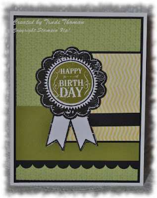 Stamp with Trude, Stampin' Up!, Blue Ribbon, Birthday card, masculine