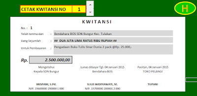 Aplikasi Kwitansi Excel Gratis