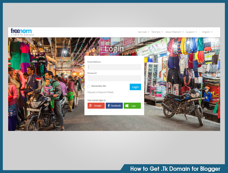 How to Get .Tk Domain for Blogger