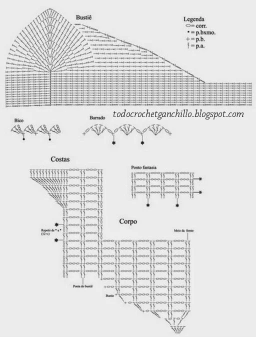 patrones crochet de corpiño