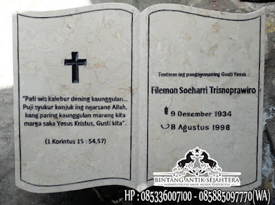 Nisan Makam Marmer, Marmer Tulungagung, Model Kuburan Kristen