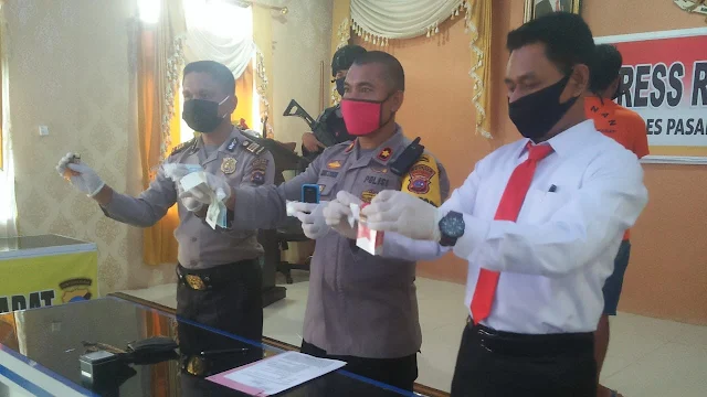 Polres Pasbar Cokok Bandar Narkoba di Jorong Kuamang Ujung Gading.