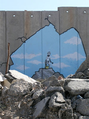 banksy wall and peace