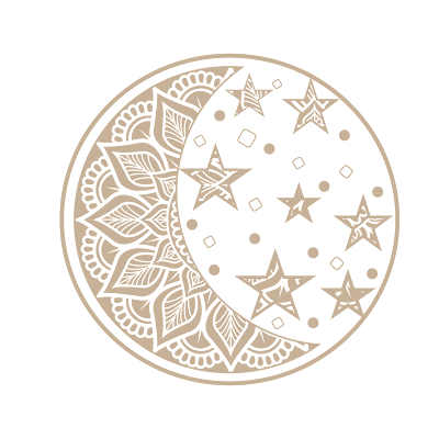 Moon and Stars Mandala SVG  Template - GraphicsMarket.net