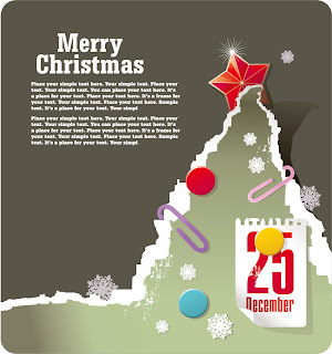 クリスマス・ツリーの背景 paper Christmas trees decorations イラスト素材2