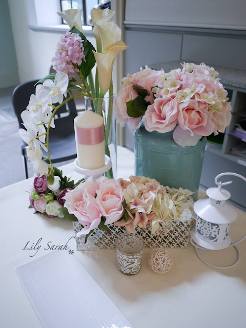 church wedding reception floral decoration by Lily Sarah