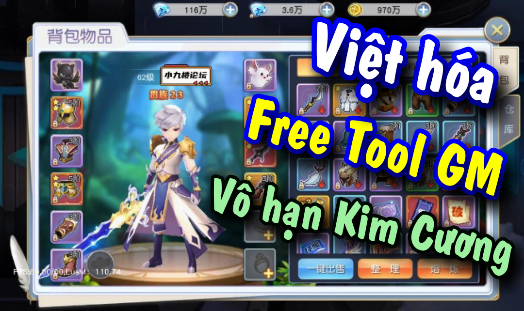 Khế Ước Luân Hồi Việt Hóa Free Tool GM vô hạn Kim Cương (Game Trung Quốc)
