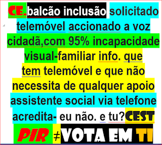 telemóvel accionado voz 95% incapacidade visual-assistente acredita