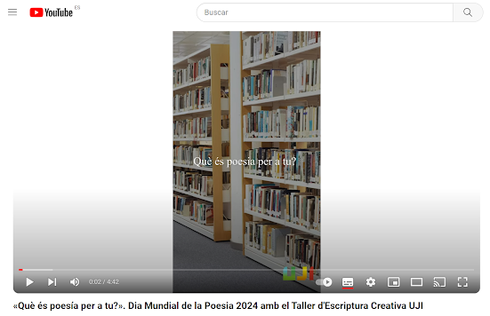 VÍDEO DEL DÍA MUNDIAL DE LA POESÍA