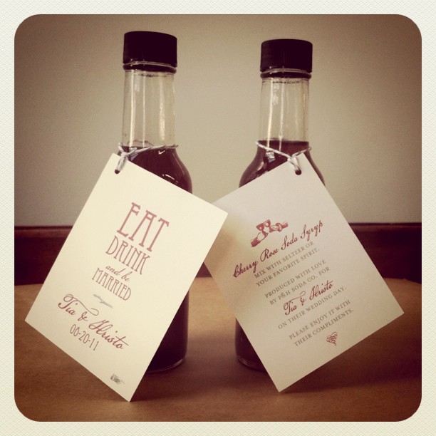 Custom wedding favors PH Soda Co teamed up with Pumpkin Honey Bunny on 