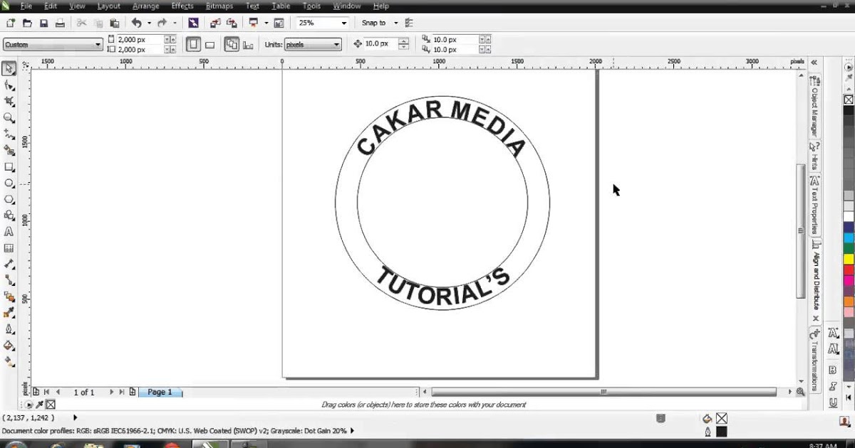  Langkah  Langkah  Membuat  Text Pada CorelDRAW SEGALA FAKTA