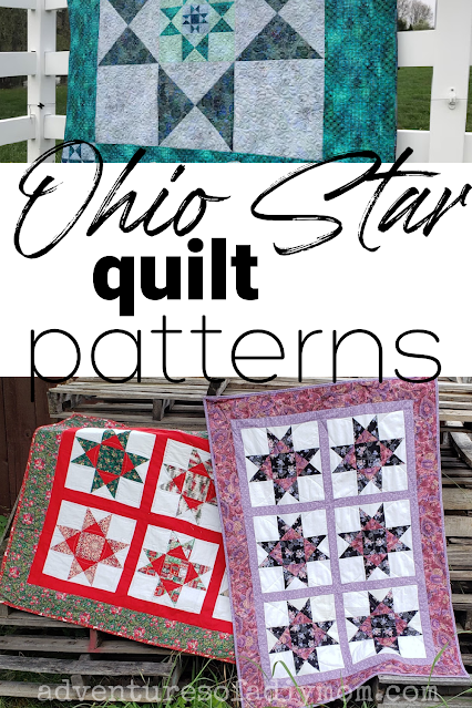 collage of ohio star quilts