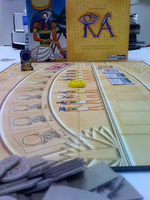 Ra board game in play