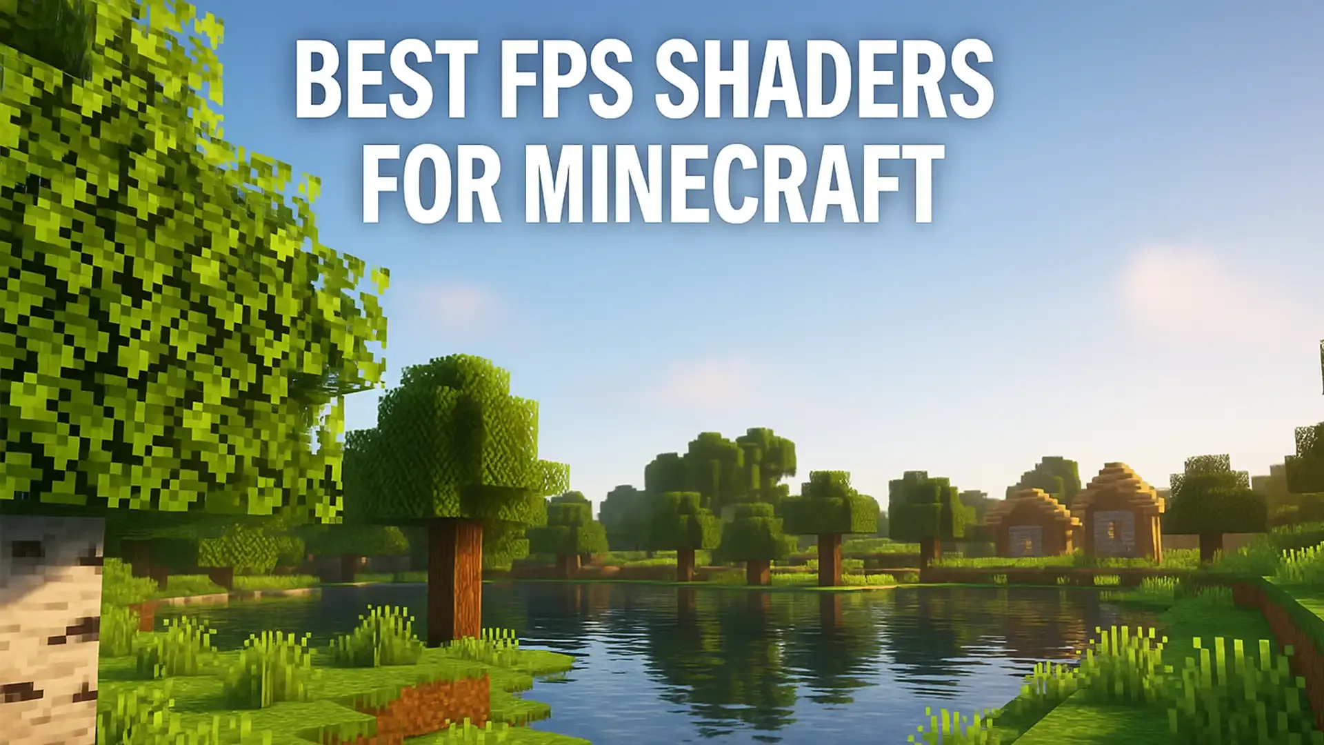 Minecraft gameplay screenshot with vibrant lighting and shadows from optimized shaders, designed for high FPS and smooth performance.