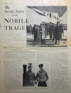 A newspaper story on the "Nobile Tragedy."
