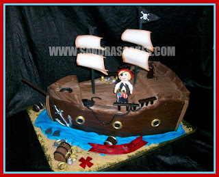 Pirate Birthday Cake on Sandra S Cakes  Pirate Ship Birthday Cake