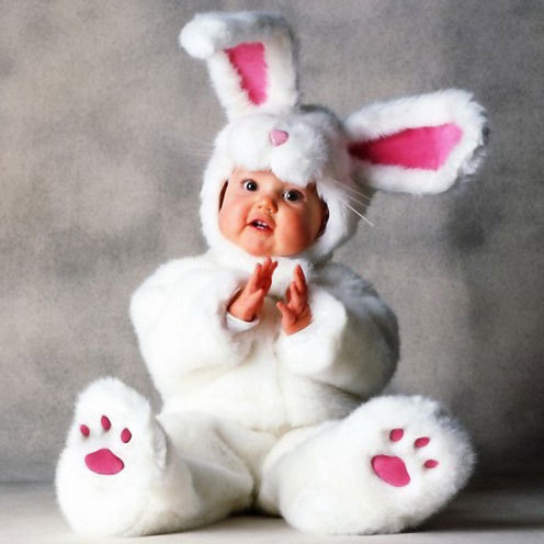 Cute Baby Photo on Cute Baby Like Bunnies Dressing Picture