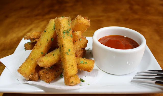 polenta fries with chipotle puree