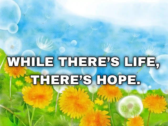 While there’s life, there’s hope.