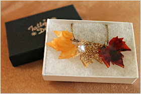 Tatty Devine autumn leaves necklace