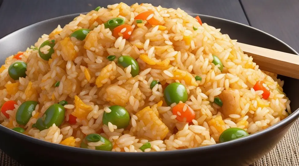 Large serving of fried rice