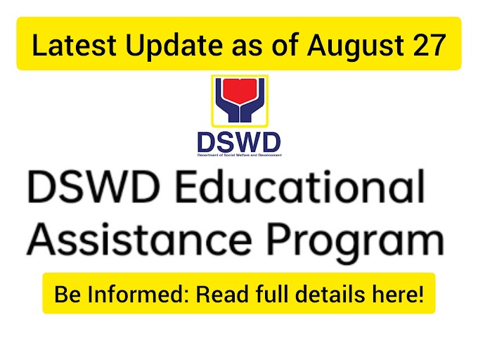 August 29 | DSWD Educational Cash Assistance | Read full details.