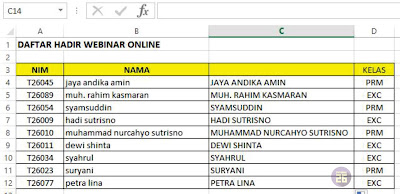 Mengubah Huruf Kecil ke Huruf Besar Excel