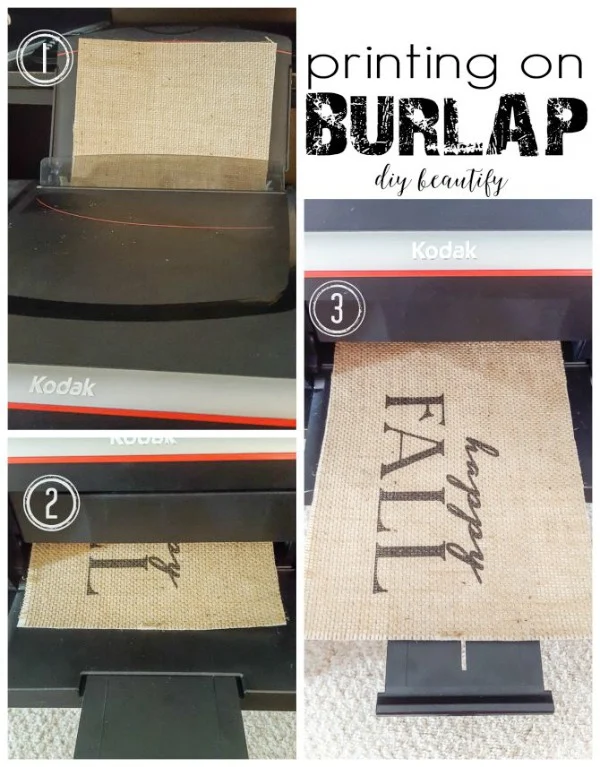 printing on burlap at home