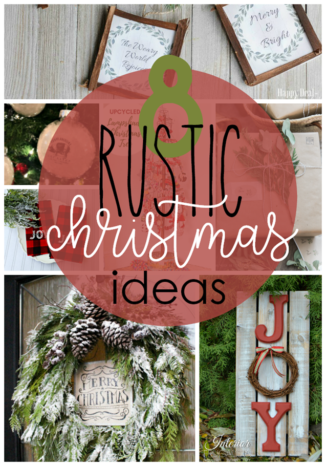 8 Rustic Christmas Ideas at GingerSnapCrafts.com #christmas #rustic #farmhouse #forthehome