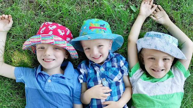 Bucket hats made from Dockside fabric