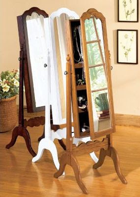 Full Length Standing Mirror Jewelry Armoire