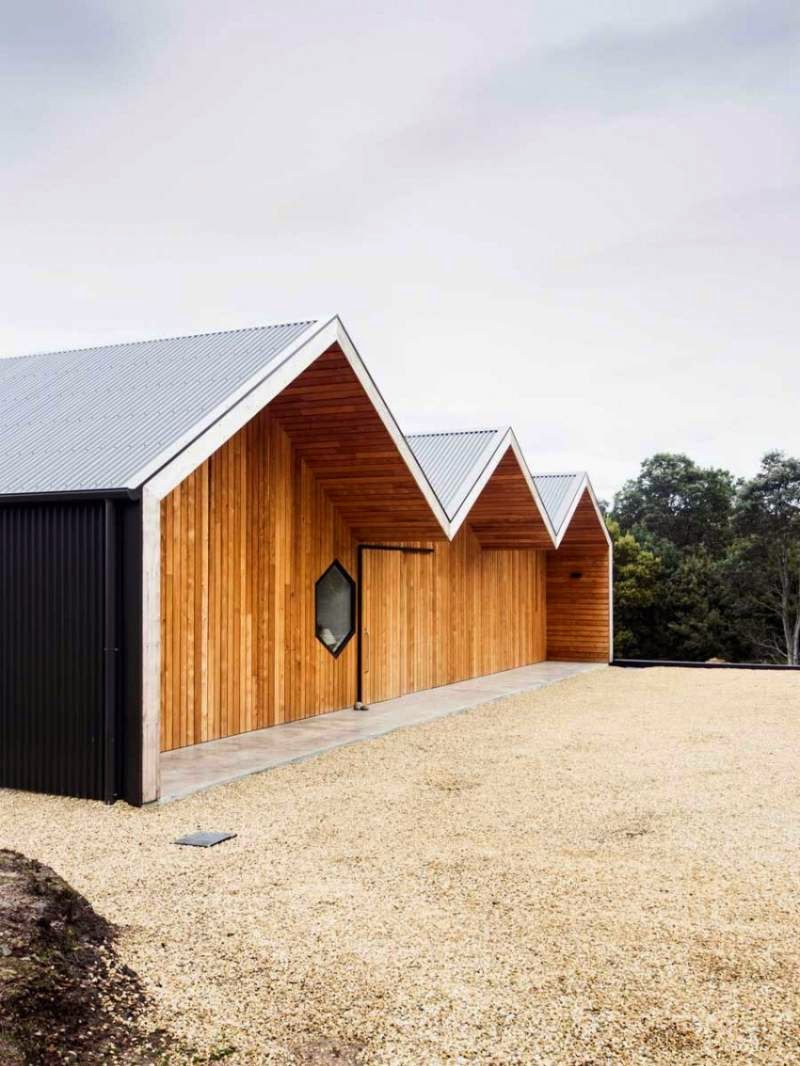 Contemporary House with Three Gable Roofs in Tasmania 