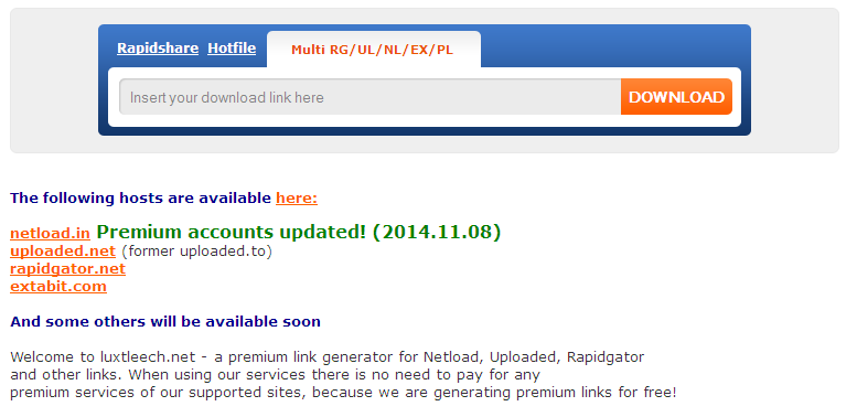 Starleech Premium Luxleech Premium Link Generator Rapidgator Uploaded Netload