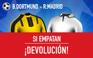 sportium devolucion si Dortmund vs Real Madrid empatan 27 septiembre