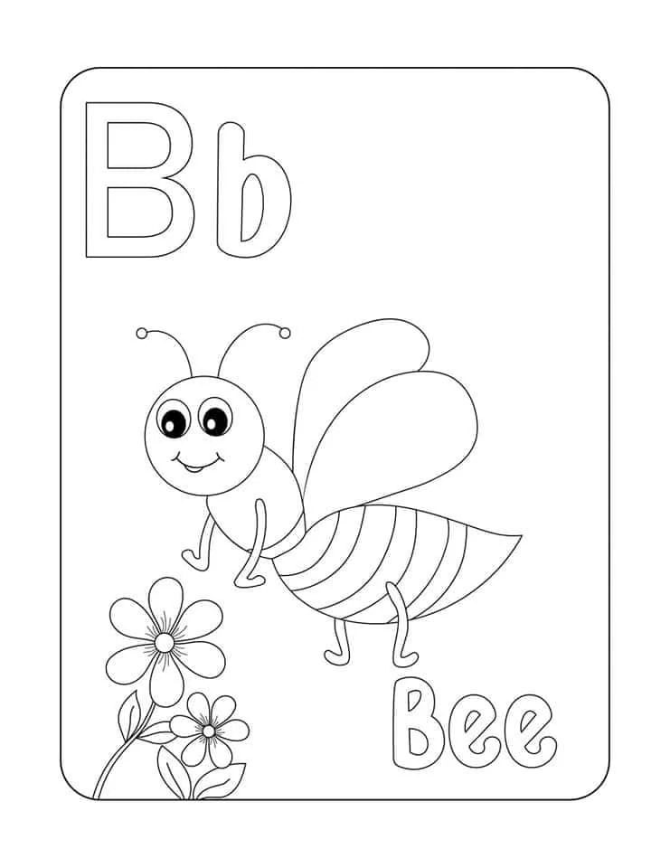 Tranh tô màu con Ong (Bee